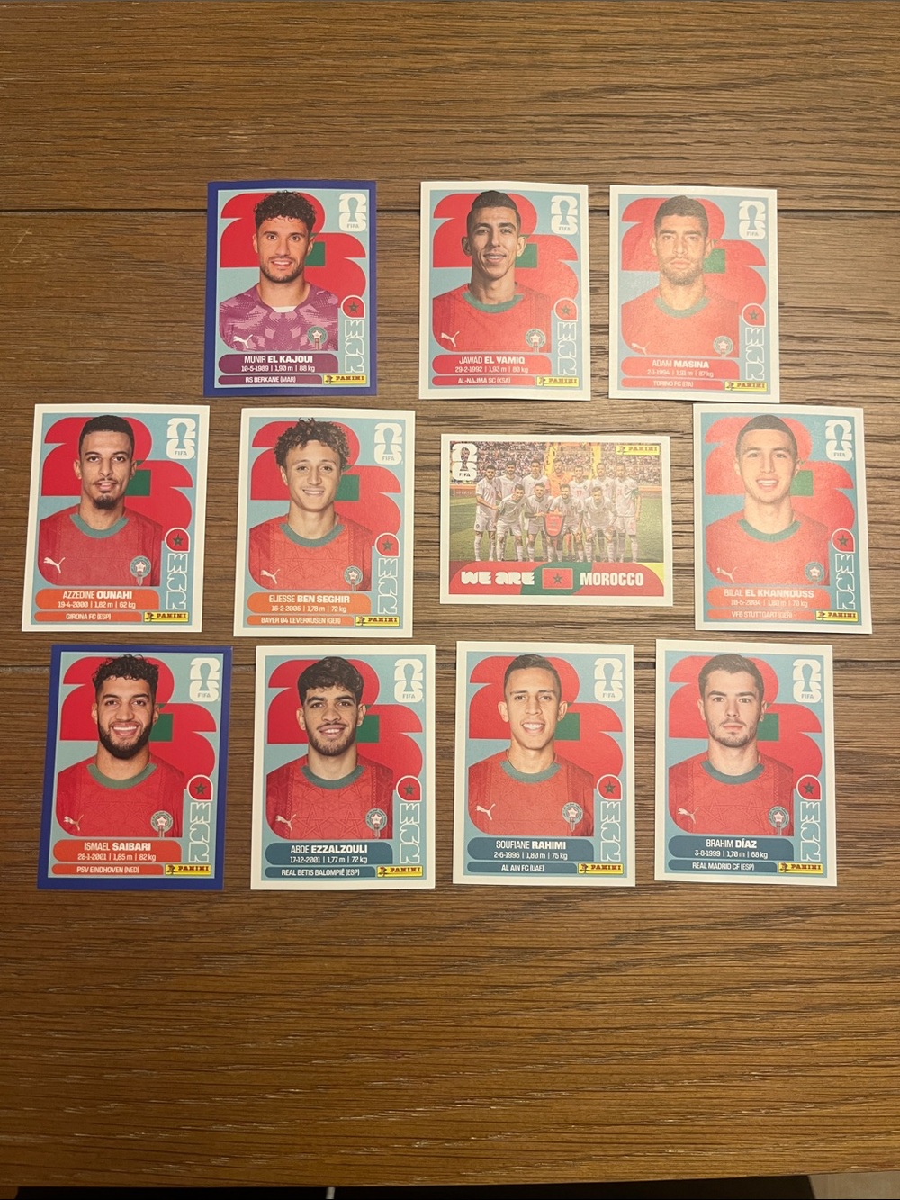 Panini Morocco Soccer Sticker Set